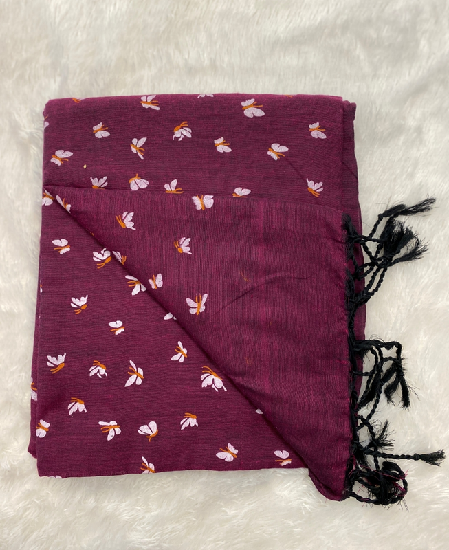 Veeksha - Handloom Cotton Sarees (Butterflies) SWS99