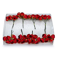 Small Close Peony - Red