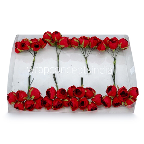 Small Close Peony - Red