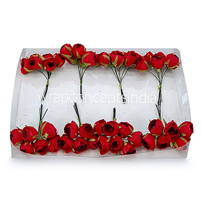 Small Close Peony - Red