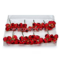 Small Close Peony - Red