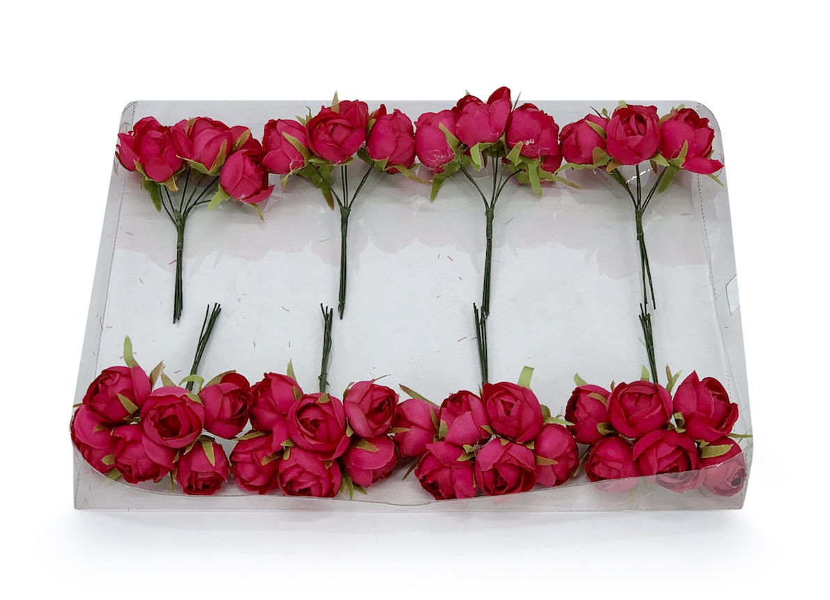 Small Close Peony - Fuchsia Pink