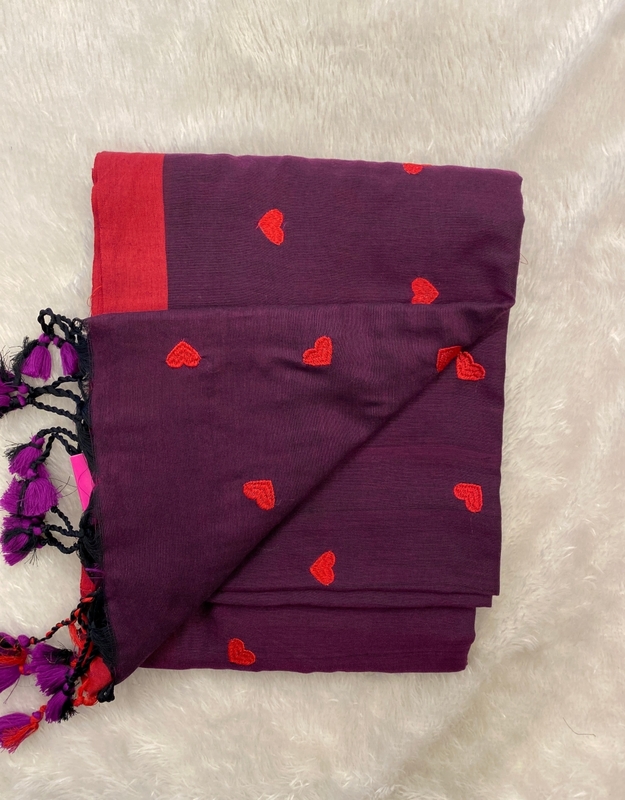 Veeksha - Handloom Cotton Sarees (Heart) SWS118