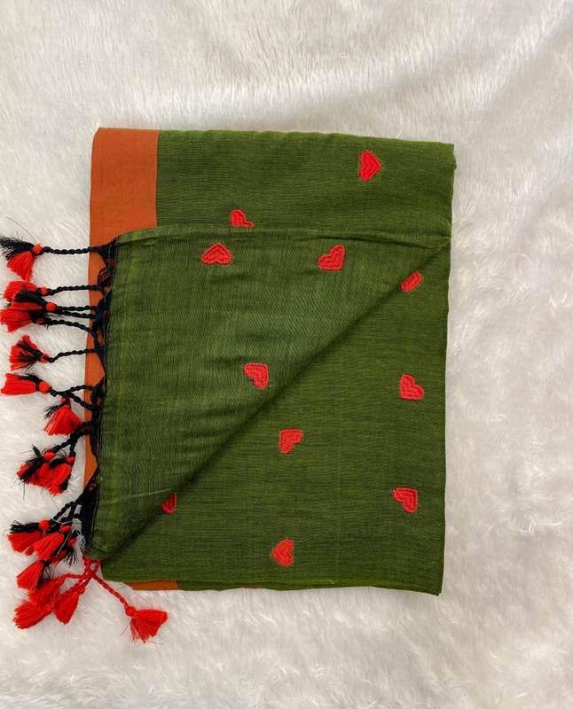 Veeksha - Handloom Cotton Sarees (Heart) SWS117