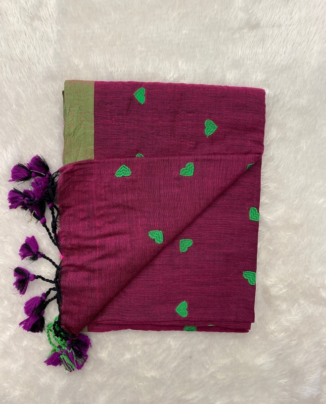 Veeksha - Handloom Cotton Sarees (Heart) SWS118