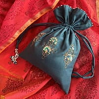 Zardozi Solid Base Potli Bag