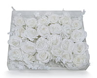 2 Rose Glitter Bunch - Gold/White