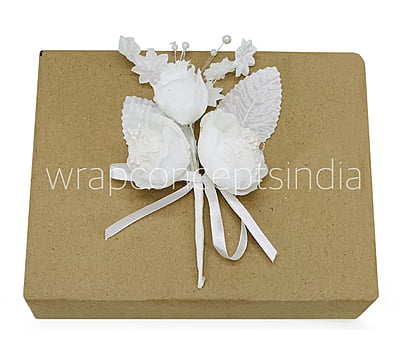 Three Peony Ready Bunch - Gold/White