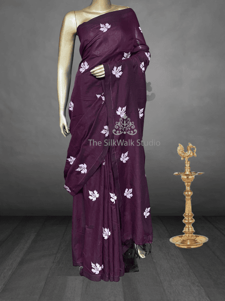Veeksha - Handloom Cotton Sarees (Leaves) SWS106