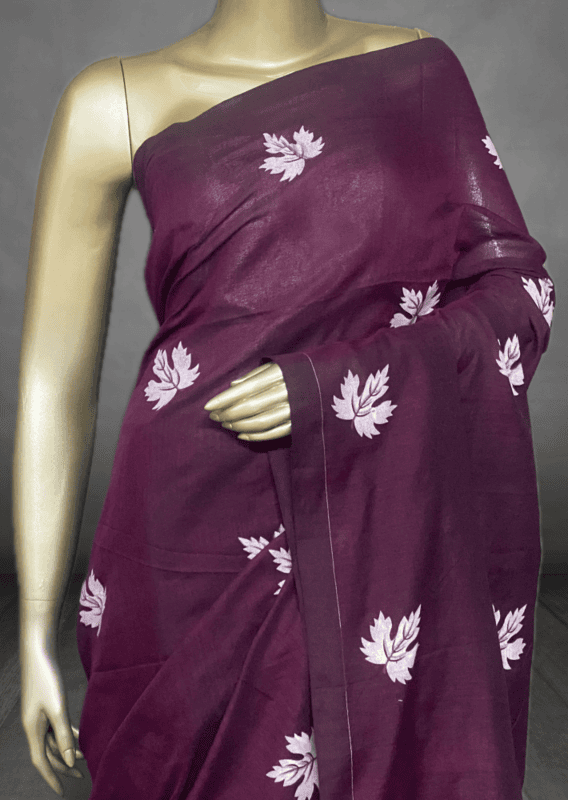 Veeksha - Handloom Cotton Sarees (Leaves) SWS106