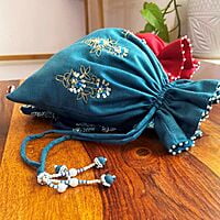 Zardozi Solid Base Potli Bag Zardozi Solid Base Potli Bag