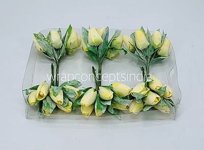 Lemon Tulip Buds on Stick