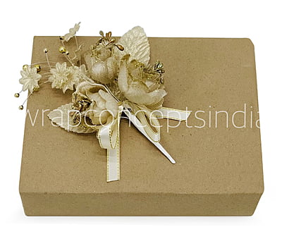 Three Peony Ready Bunch - Gold/White