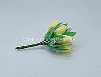 Lemon Tulip Buds on Stick