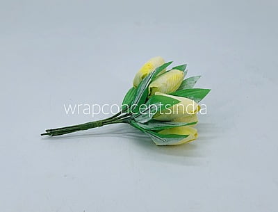 Lemon Tulip Buds on Stick