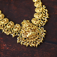 Pecock and lakshmi design necklace