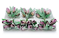 Dusky Mauve Tulip Buds on Stick