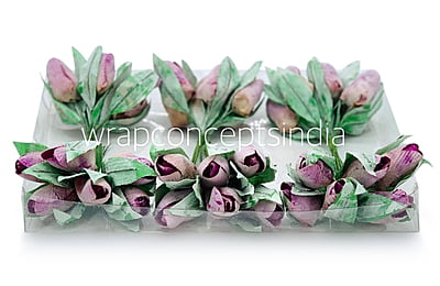 Dusky Mauve Tulip Buds on Stick