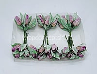 Dusky Mauve Tulip Buds on Stick