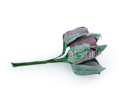 Dusky Mauve Tulip Buds on Stick