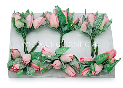 Pink Tulip Buds on Stick