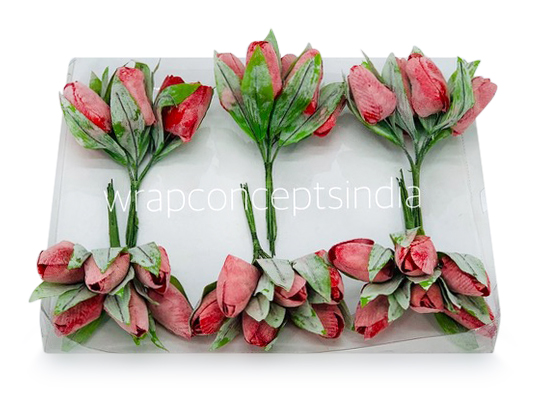 Amaranth Tulip Buds on Stick