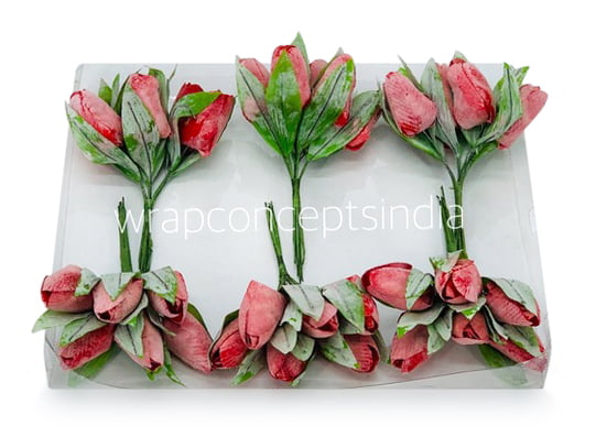 Amaranth Tulip Buds on Stick