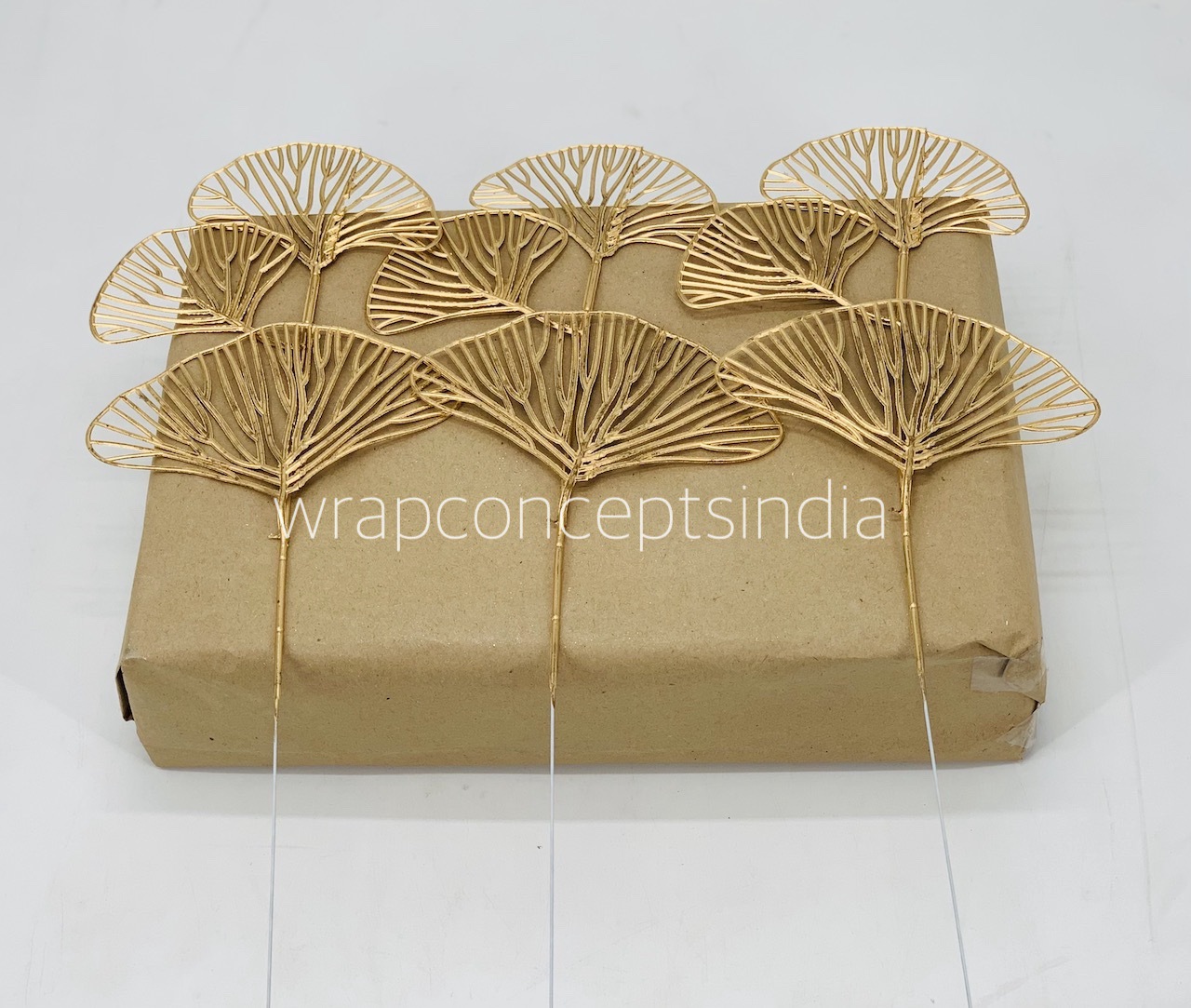 Ginkgo Leaf on Stick - Gold