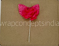 Rose flower on Stick - Multicolour-Brown