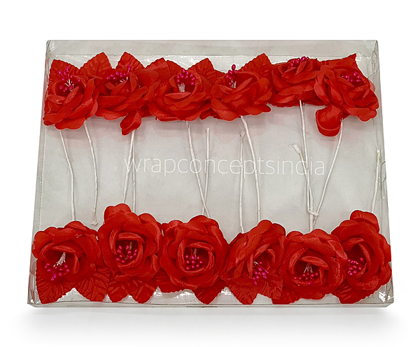 Rose flower on Stick - Multicolour-Brown