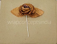 Rose flower on Stick - Multicolour-Brown