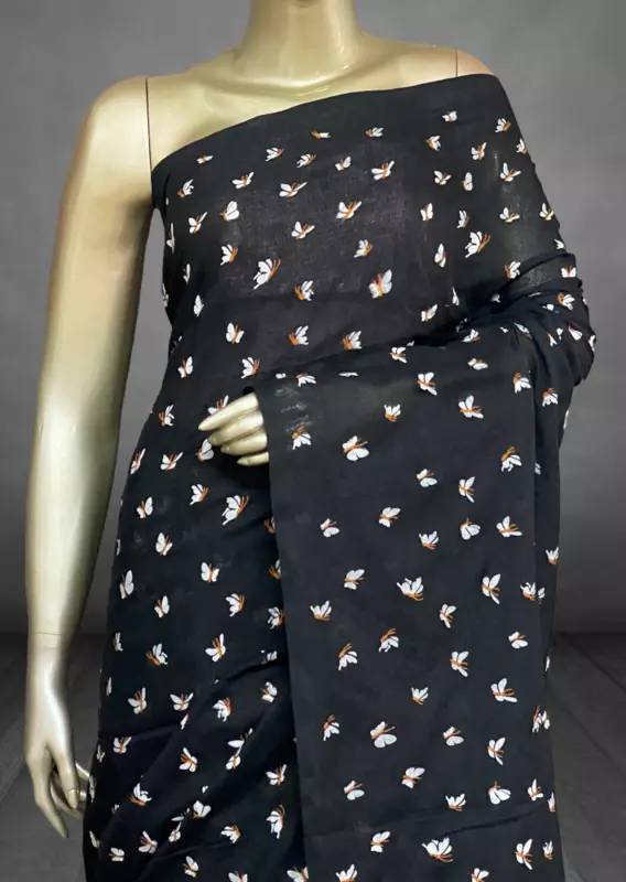 Veeksha - Handloom Cotton Sarees (Butterflies) SWS101