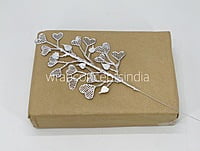 Heart Leaf on Stick - Silver