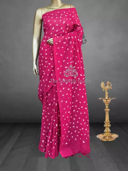 Veeksha - Handloom Cotton Sarees (Butterflies) SWS100
