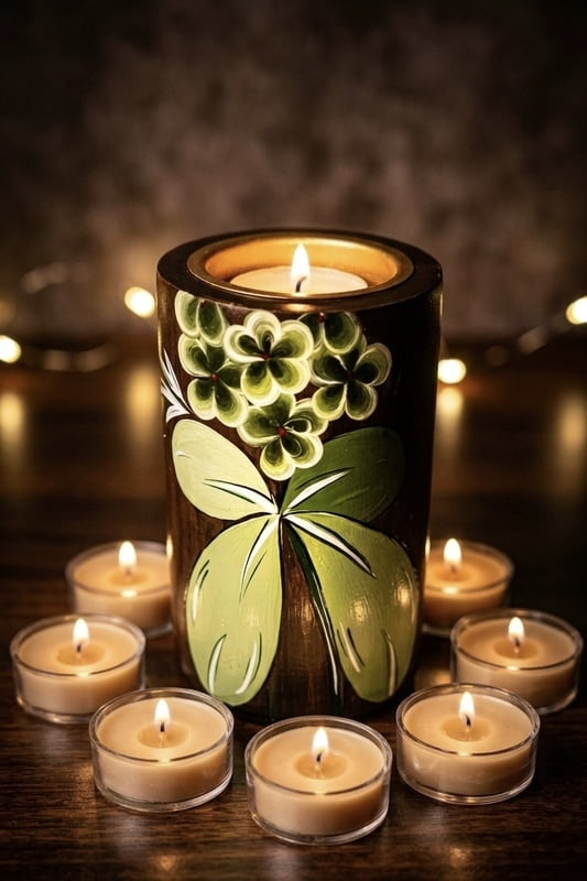WOODEN 6" PILLAR CANDLE