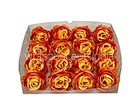 Sunset Orange & Yellow Rose Floral Heads