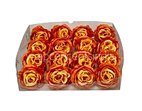 Sunset Orange & Yellow Rose Floral Heads