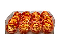 Sunset Orange & Yellow Rose Floral Heads