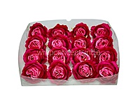Two-Tone Pink Rose Floral Heads