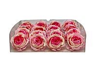 Pink & Cream Dual Rose Floral Heads