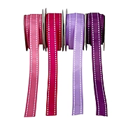 Cross Stitch Edges - Shades of Pink & Purple -1.5 cms