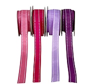 Cross Stitch Edges - Shades of Pink & Purple -1.5 cms