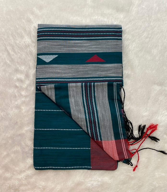 Veeksha – The Linen Cotton Saree (Triangle) SWS102