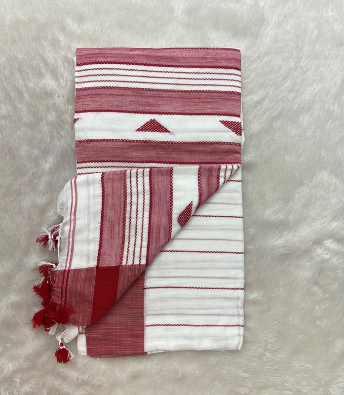 Veeksha – The Linen Cotton Saree (Triangle) SWS104