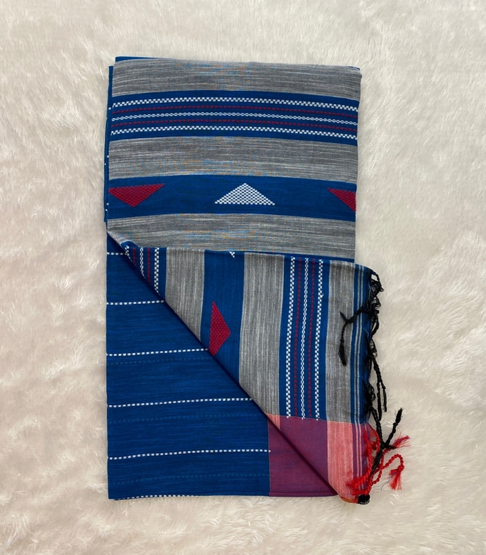 Veeksha – The Linen Cotton Saree (Triangle) SWS103