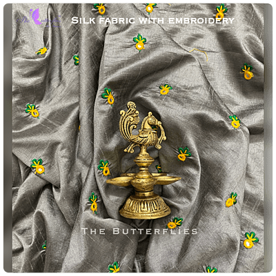 SILK  FABRIC WITH EMTOROIDERY  46