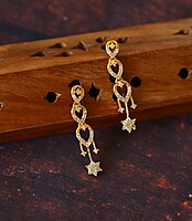 Gold finished with AD flower design Neckpiece