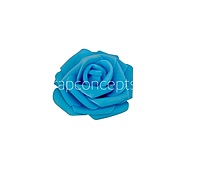 Sky Medium Foam Rose With Leaves
