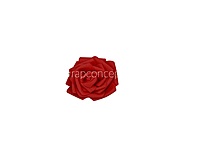 Red Medium Foam Rose With Leaves