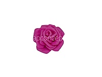 Fuchsia Medium Foam Rose With Leaves